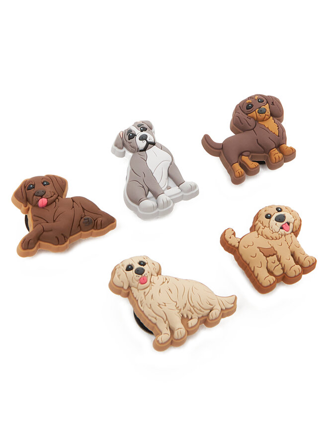 Crocs Cipő dekoráció Crocs DOGGIE DOODLE 5 PACK 10015106 Barna