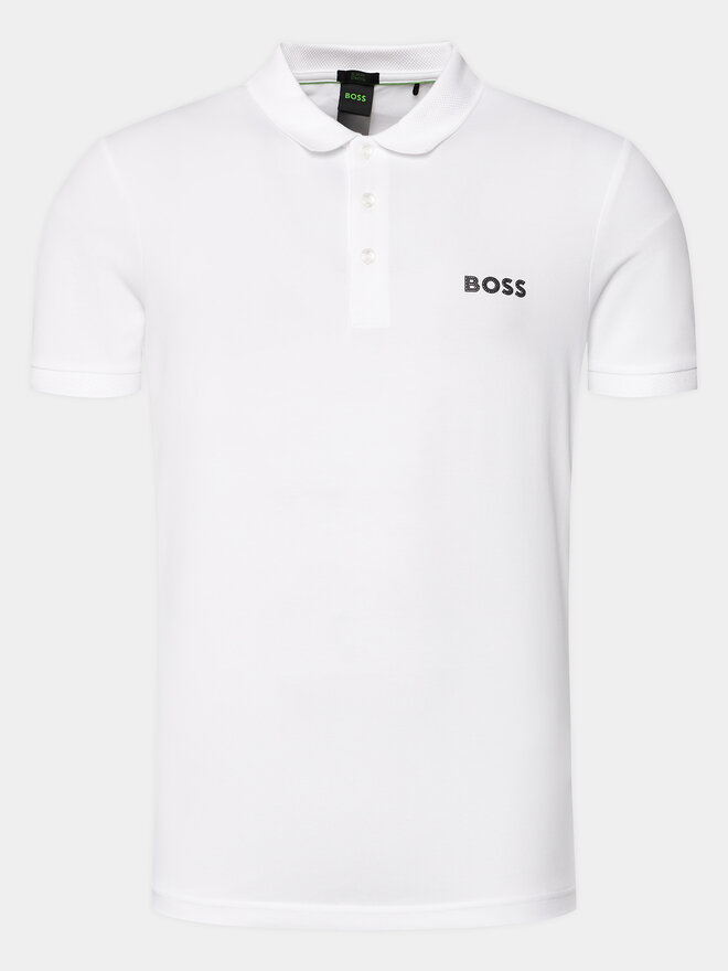BOSS Boss Polo marškinėliai Paule 50512789 Balta Slim Fit