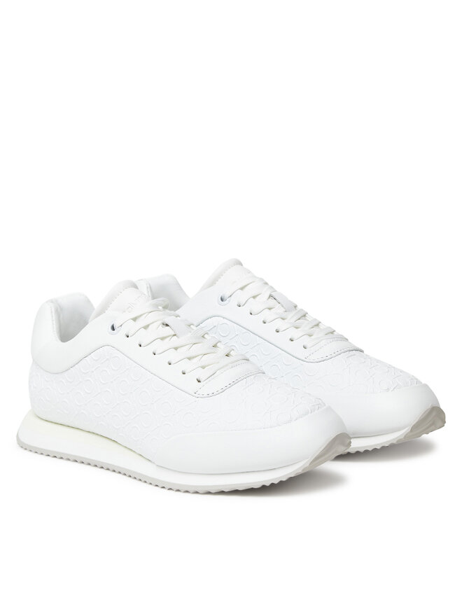 Calvin Klein Αθλητικά Calvin Klein Runner Lace Up Mono Pu HW0HW02574 Λευκό