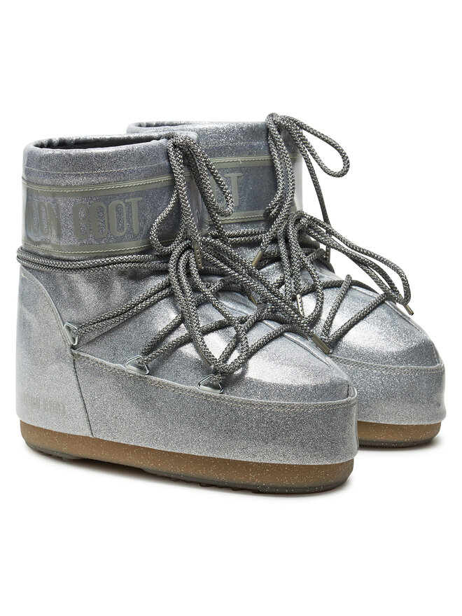 Moon Boot Śniegowce Moon Boot Icon Low Glitter 80D1409440 Srebrny