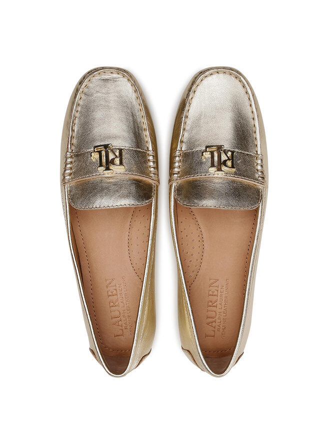 LAUREN RALPH LAUREN Mokasyny Lauren Ralph Lauren Barnsbury 802809341001 Złoty