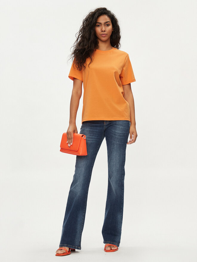 Pieces Pieces Póló Ria 17086970 Narancssárga Regular Fit