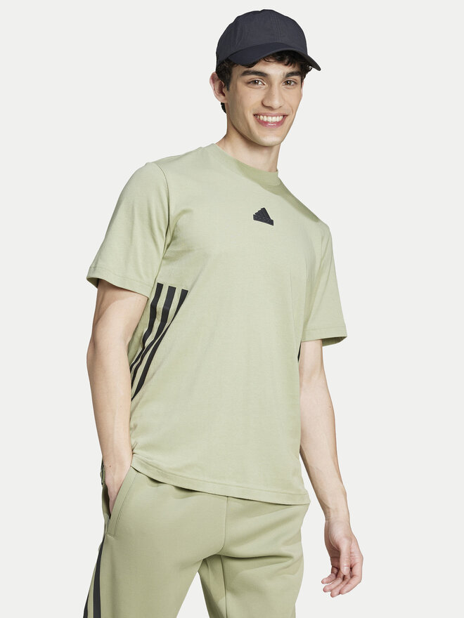 adidas adidas Marškinėliai Future Icons 3-Stripes IY7736 Žalia Regular Fit