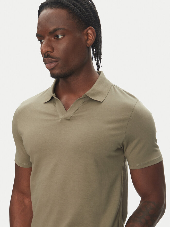 Lindbergh Lindbergh Pólóing 30-404036 Khaki Slim Fit
