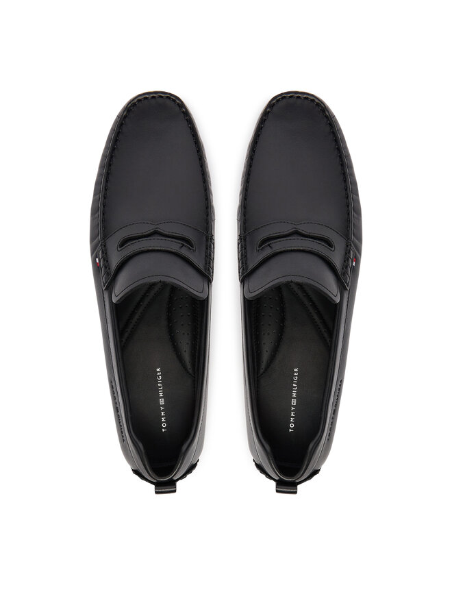 Tommy Hilfiger Mokassins Tommy Hilfiger Core Hilfiger Leather Driver FM0FM05790 Schwarz
