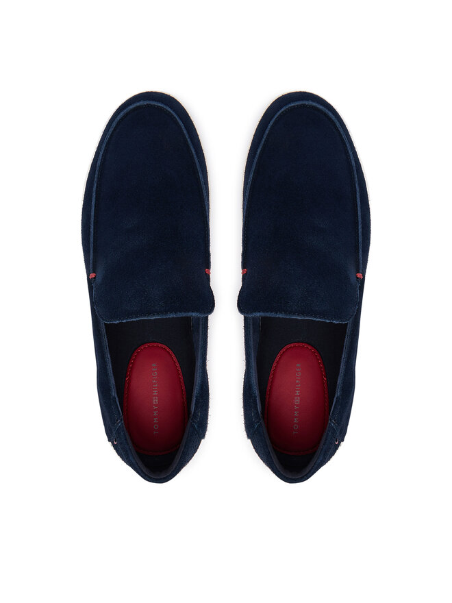 Tommy Hilfiger Slipper Tommy Hilfiger Modern Light Suede Loafer FM0FM05924 Dunkelblau