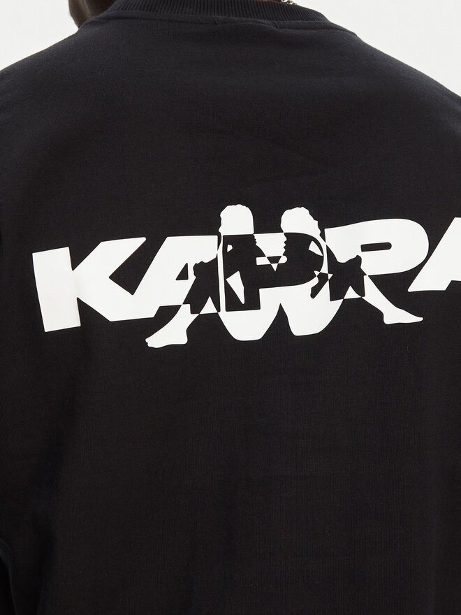 Kappa Kappa Marškinėliai Nyle 351S5GW Juoda Regular Fit