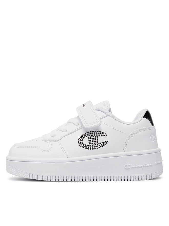 Champion Snīkeri Champion Rebound Platform Glitter G Ps Low Cut Shoe S32830-CHA-WW009 Balts