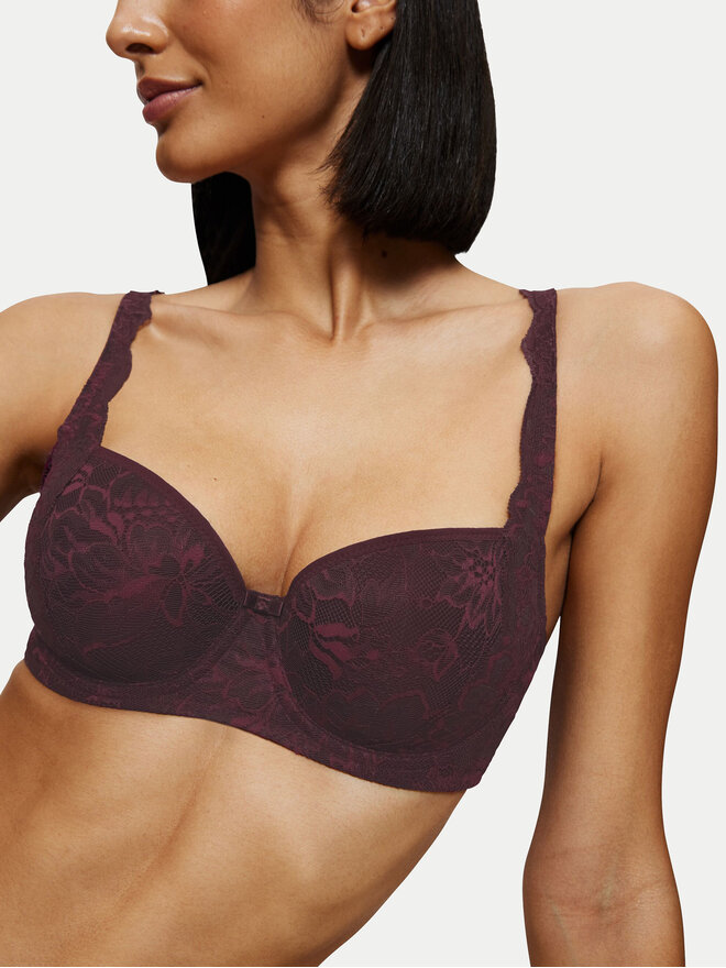 Triumph Triumph Grudnjak sa žicom Amourette Charm 10214460 Tamnocrvena