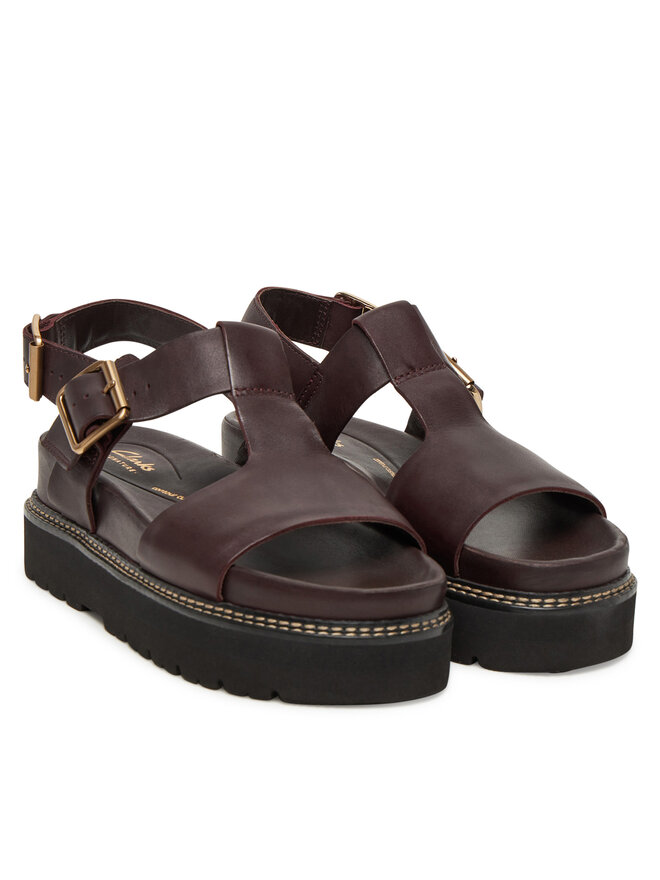 Clarks Босоніжки Clarks Orianna Sky 26181455 Бордовий