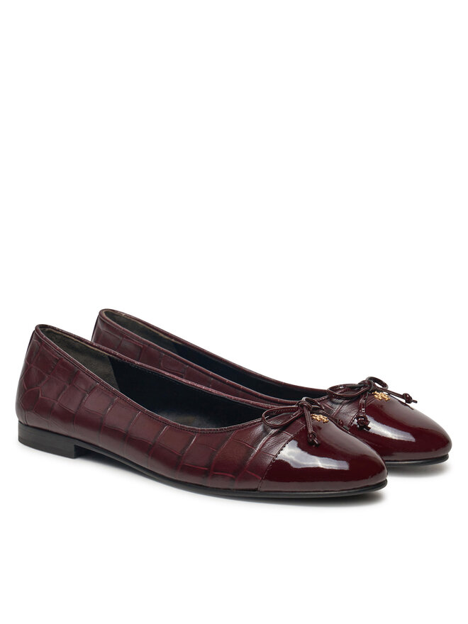 Tory Burch Baleriny Tory Burch Cap Toe Ballet 165365 Bordowy