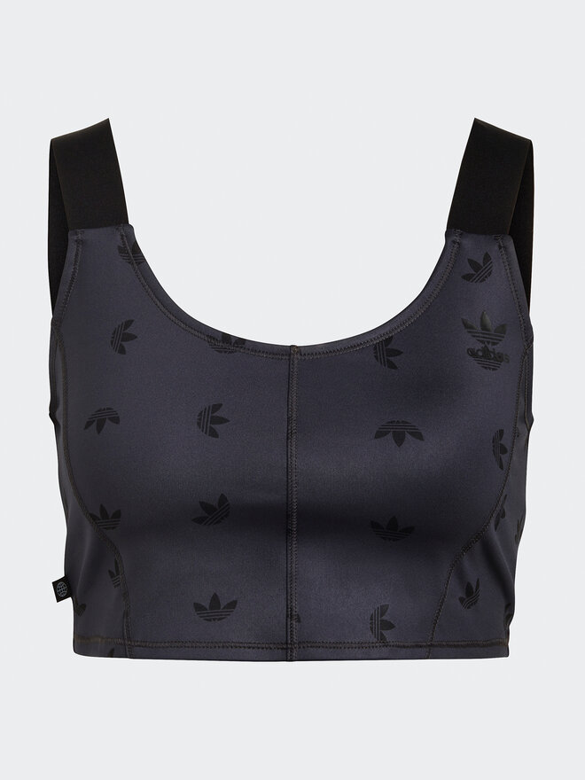 adidas adidas Felső Allover Print Corset HL9159 Szürke Slim Fit