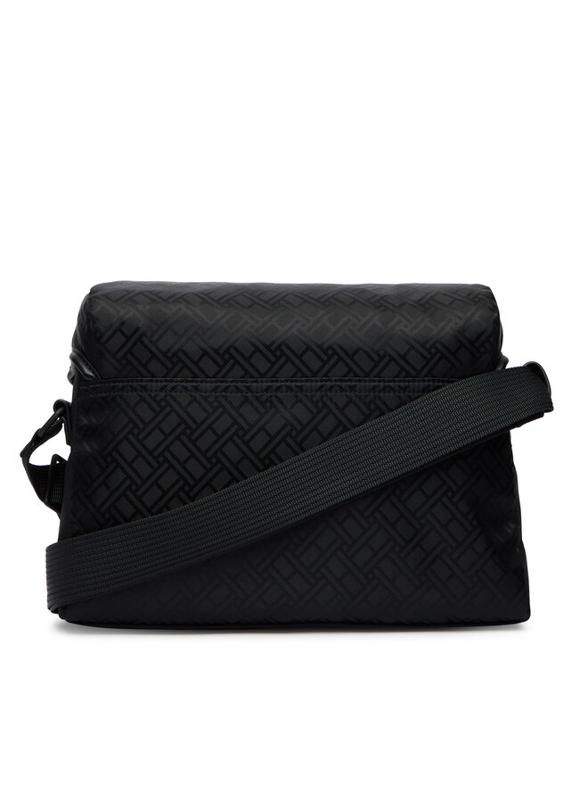 Tommy Hilfiger Umhängetasche Tommy Hilfiger Th Nylon Jacquard Satchel AM0AM14404 Schwarz