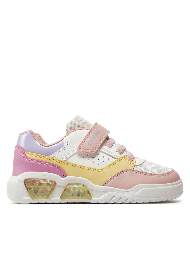 Geox Laisvalaikio batai Geox J Illuminus Girl J45HPA 0BUAS C0653 D Balta