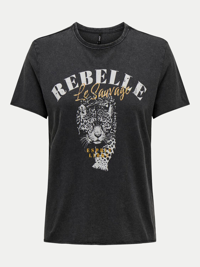 ONLY ONLY Camiseta Lucy 15215721 Gris Regular Fit