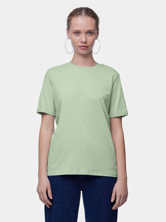 Pieces Pieces Marškinėliai Ria 17086970 Žalia Regular Fit