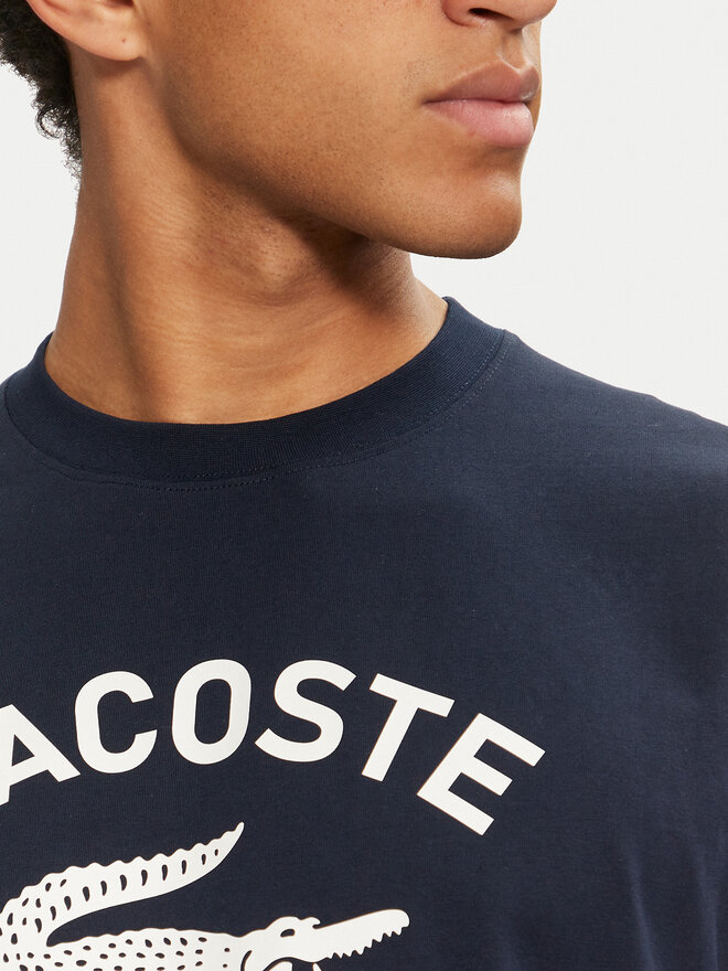 Lacoste Lacoste Футболка TH2733 Cиній Classic Fit