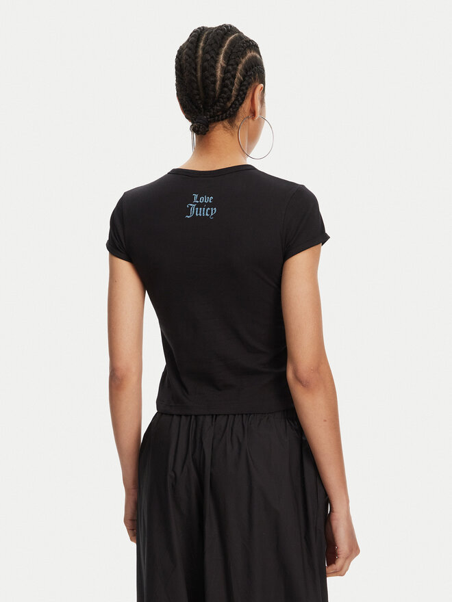 Juicy Couture Juicy Couture T-Shirt Just Juicy JCGCT125040 Schwarz Slim Fit