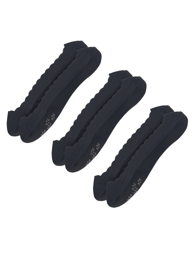 Jenny Fairy Set de 3 perechi de șosete scurte de damă Jenny Fairy 4WB-001-AW23 (3-pack) Negru
