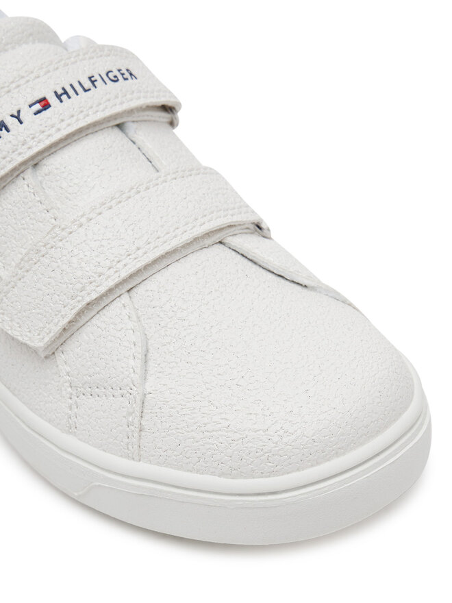 Tommy Hilfiger Sneakers Tommy Hilfiger Flag Low Cut Velcro Sneaker T1A9-33726-0375 S Weiß