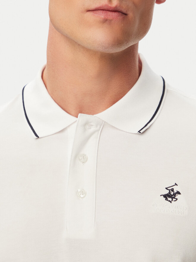 Beverly Hills Polo Club Beverly Hills Polo Club Поло P-SS26M-P42561 Білий Regular Fit