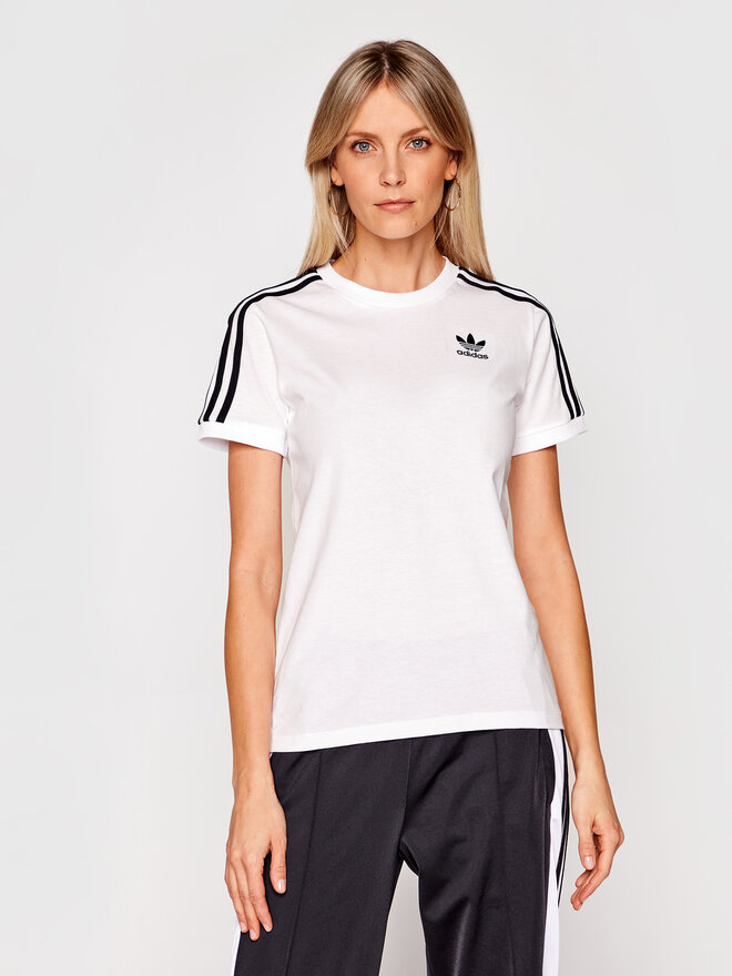 adidas adidas Marškinėliai adicolor Classics 3-Stripes GN2913 Balta Regular Fit