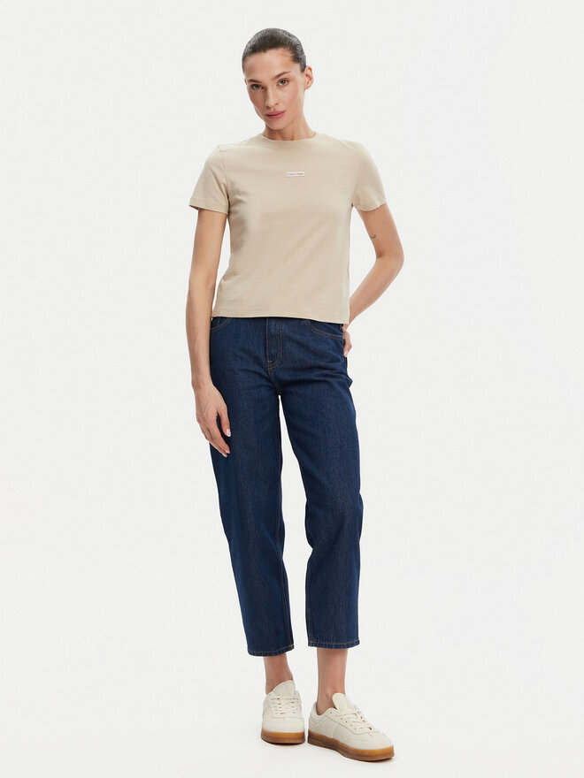 Calvin Klein Jeans Calvin Klein Jeans Camiseta Placed Institutional J20J225524 Beis Slim Fit