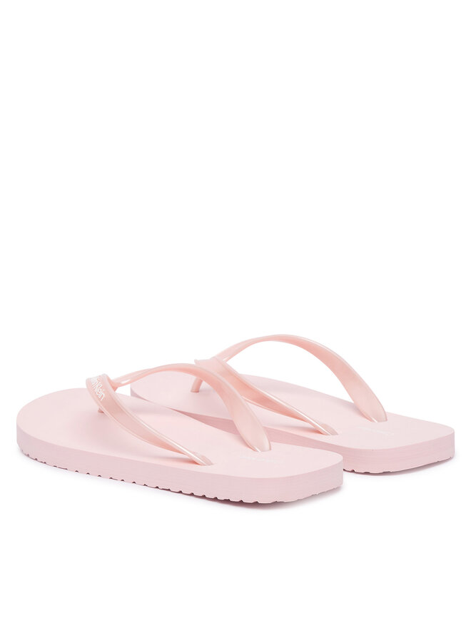 Calvin Klein Zehentrenner Calvin Klein Flip Flop Tpu Metallic HW0HW02956 Hellrosa