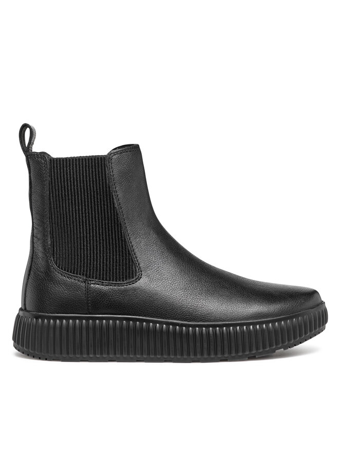 Geox Kotníková obuv s elastickým prvkem Geox D Graisy D46XFB 00046 C9999 Černá