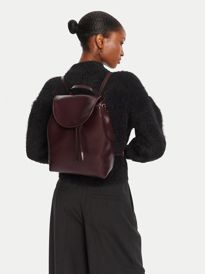 Calvin Klein Zaino Calvin Klein Emblem Aop Flap Backpack LV04F3271G Bordeaux