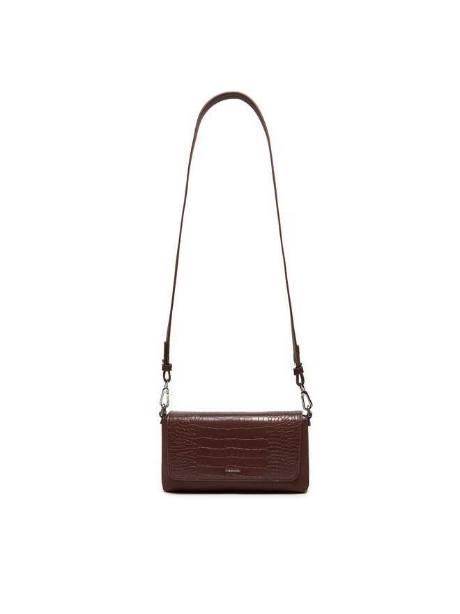 Calvin Klein Τσάντα Calvin Klein Ck Must Shoulder Bag_Croco K60K612111 Καφέ