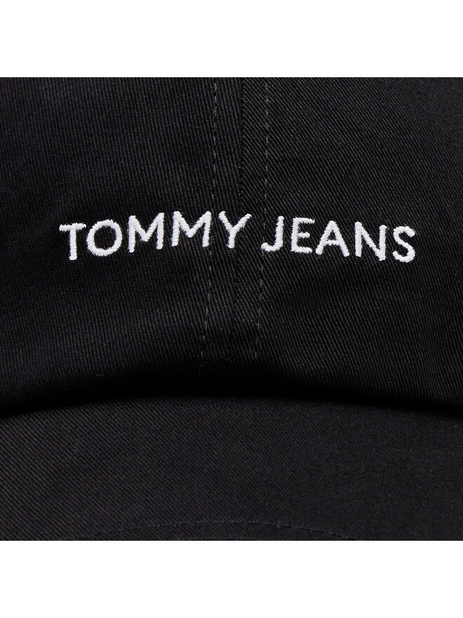 Tommy Jeans Czapka z daszkiem Tommy Jeans Linear Logo AW0AW15845 Czarny