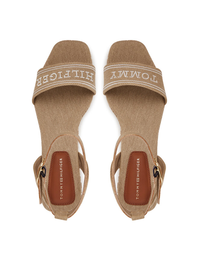 Tommy Hilfiger Espadryle Tommy Hilfiger Tommy Hilfiger Espad Mid Wedge FW0FW08805 Beżowy
