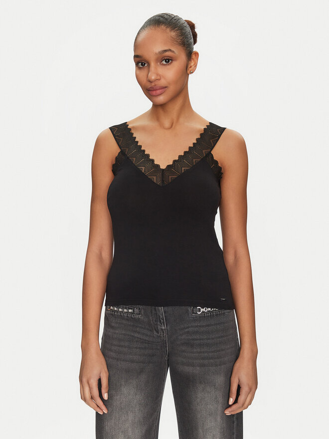 Morgan Morgan Top 242-DNAE Schwarz Slim Fit