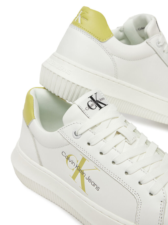 Calvin Klein Jeans Sneakersy Calvin Klein Jeans Chunky Cupsole Laceup Mon Lth YW0YW00823 Biały