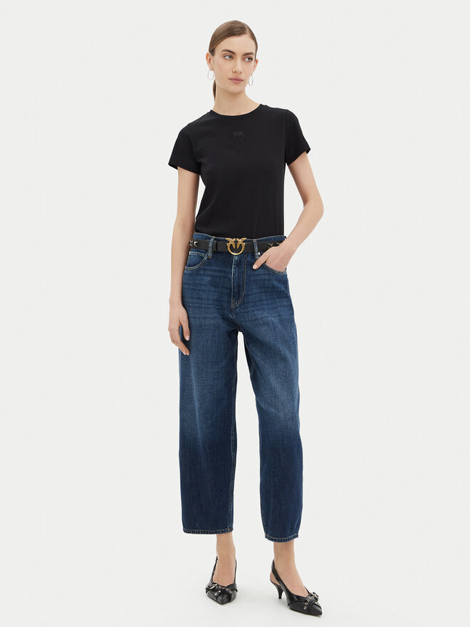 PINKO PINKO T-Shirt Bussolotto 100355 Μαύρο Regular Fit