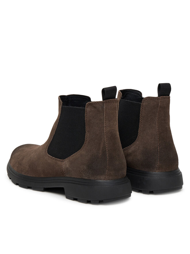 Geox Kotníková obuv s elastickým prvkem Geox U Meiern U56LZA 00023 C6372 Hnědá