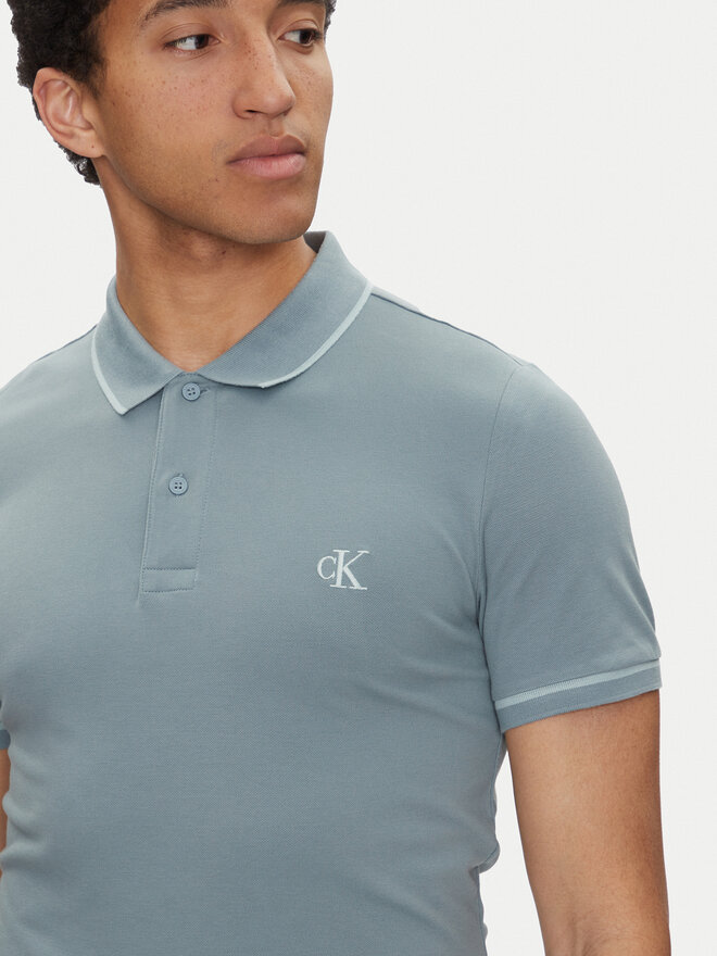 Calvin Klein Jeans Calvin Klein Jeans Поло J30J315603 Голубий Slim Fit