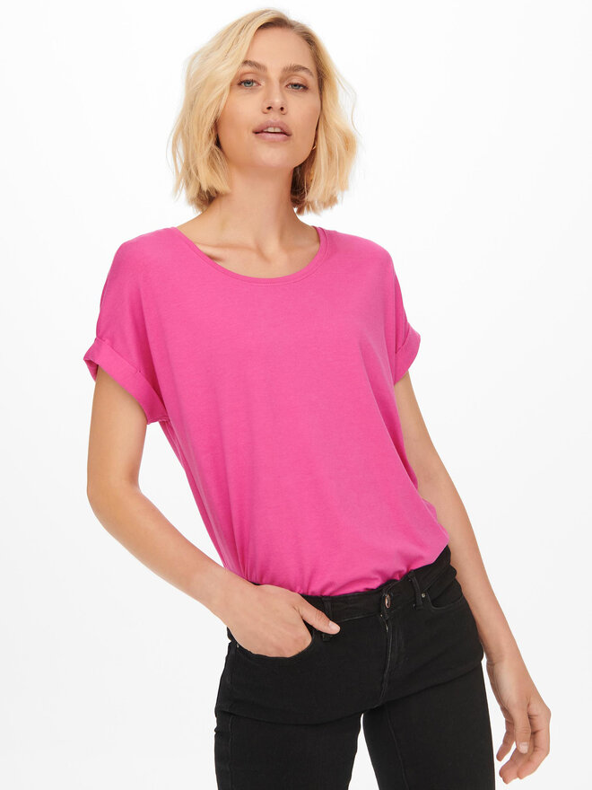 ONLY ONLY Camiseta 15106662 Rosa Regular Fit