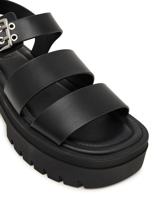 Tommy Jeans Sandalen Tommy Jeans Tjw Straps Leather Max Sandal EN0EN02944 Schwarz