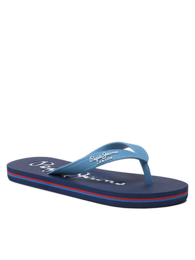 Pepe Jeans Джапанки Pepe Jeans Bay Beach Brand B PBS70049 Син