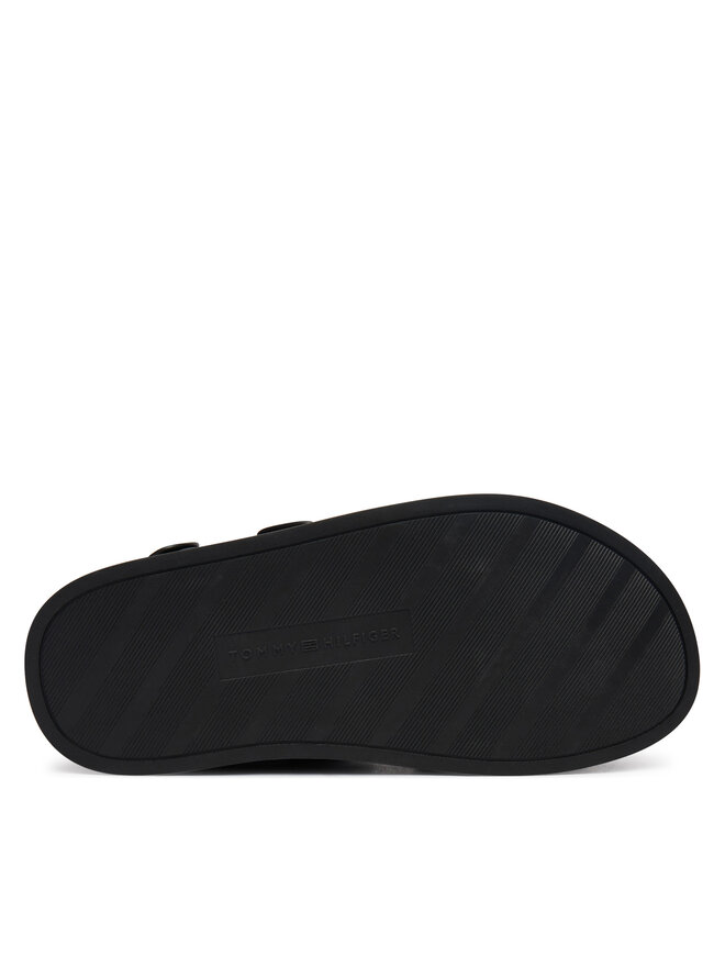 Tommy Hilfiger Sandalen Tommy Hilfiger Leather Sporty Platform Sandal FW0FW09119 Schwarz