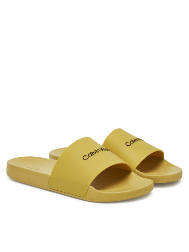 Calvin Klein Şlapi Calvin Klein Pool Slide Rubber HM0HM00455 Verde