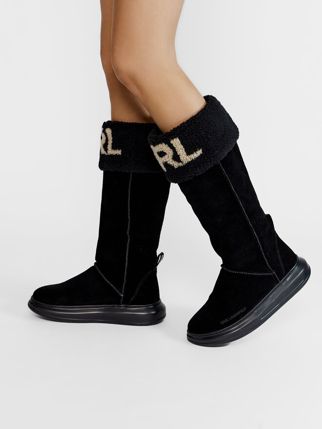 KARL LAGERFELD Čižmy KARL LAGERFELD KL44582 Čierna