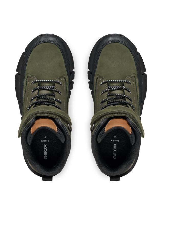 Geox Schnürschuhe Geox J Flexyper Boy J369BA 032ME C3009 S Dunkelgrün