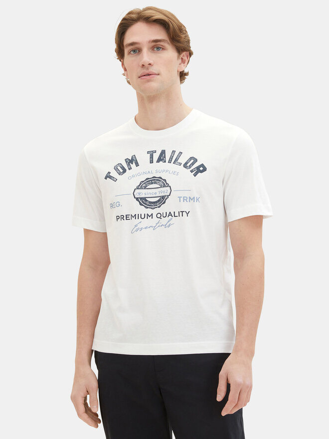 Tom Tailor Tom Tailor Marškinėliai 1037735 Balta Regular Fit