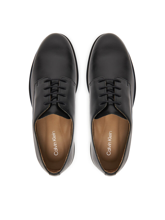 Calvin Klein Κλειστά παπούτσια Calvin Klein Ess Rubber Derby Lth HM0HM02056 Μαύρο
