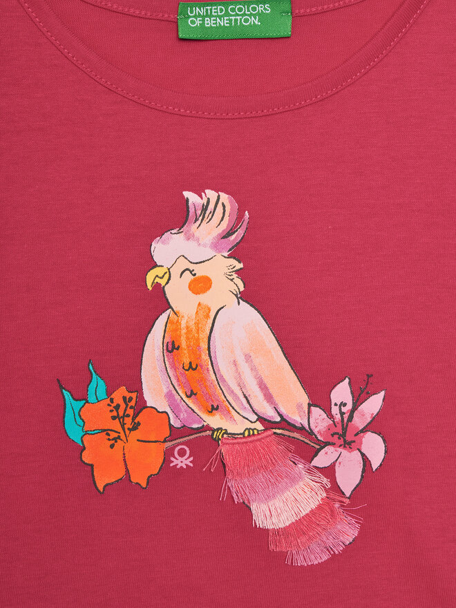 United Colors Of Benetton United Colors Of Benetton T-Shirt 3I1XG10JK Rosa Regular Fit