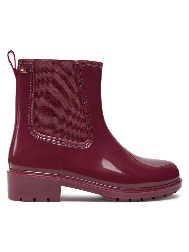 Tommy Hilfiger Wellington Tommy Hilfiger Flag Rainboot FW0FW08213 Bordeaux