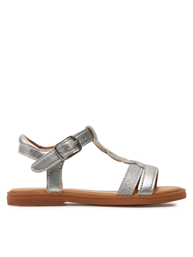 Geox Sandály Geox J Sandal Karly Girl J4535H 0NFQD C1007 M Stříbrná